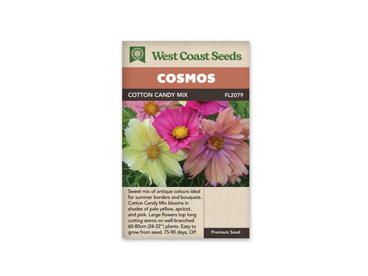 Cosmos "Cotton Candy Mix" West Coast Seeds