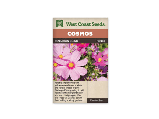 Cosmos “Sensation Mix” West Coast Seeds