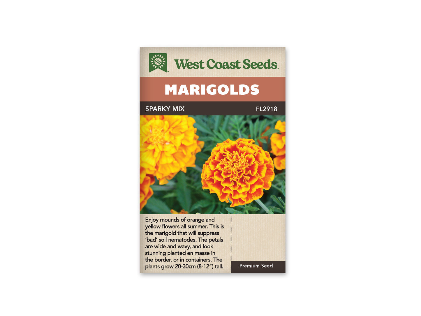 Marigolds “Sparky Mix” West Coast Seeds