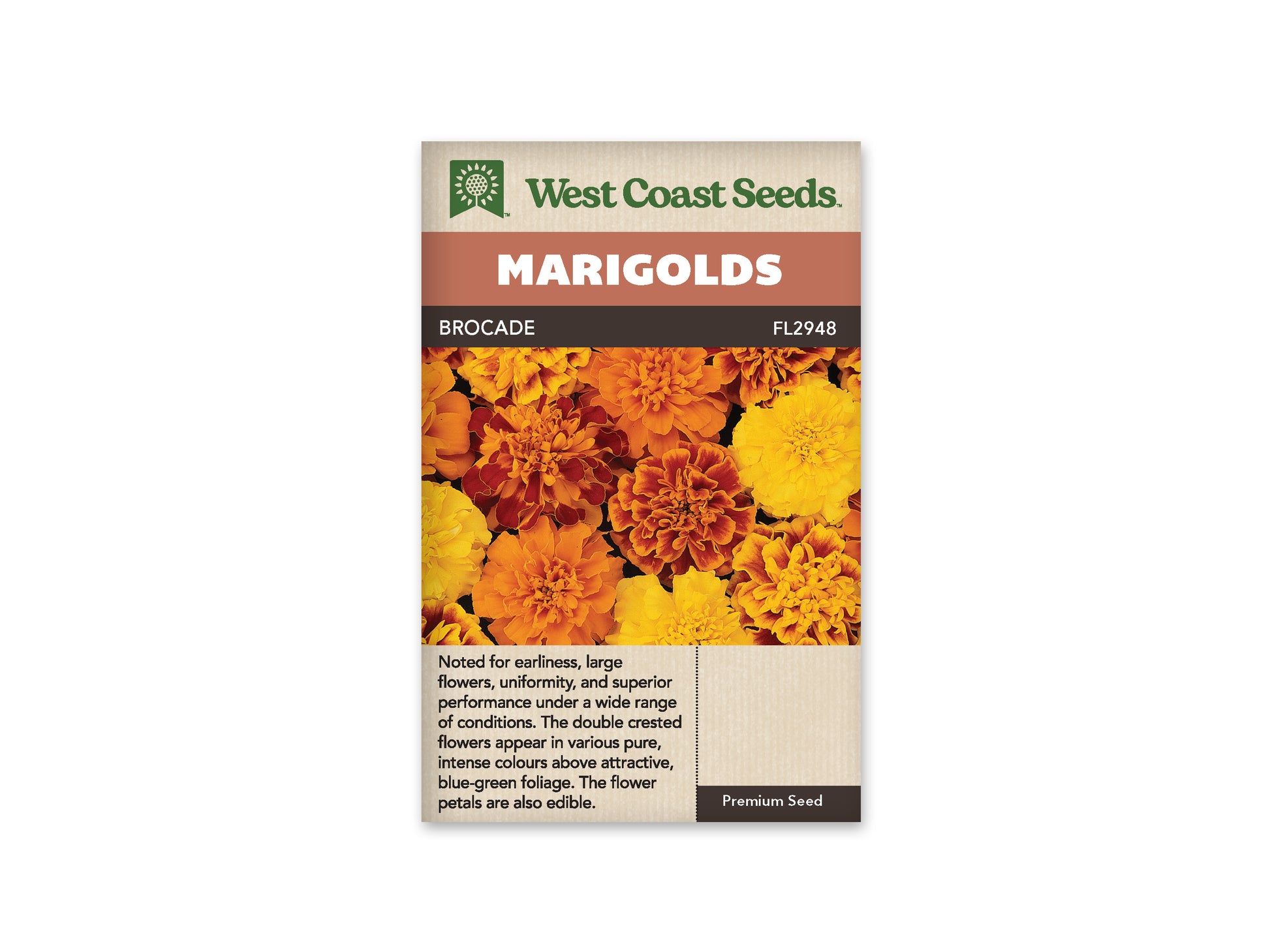 Marigolds "Brocade" West Coast Seeds