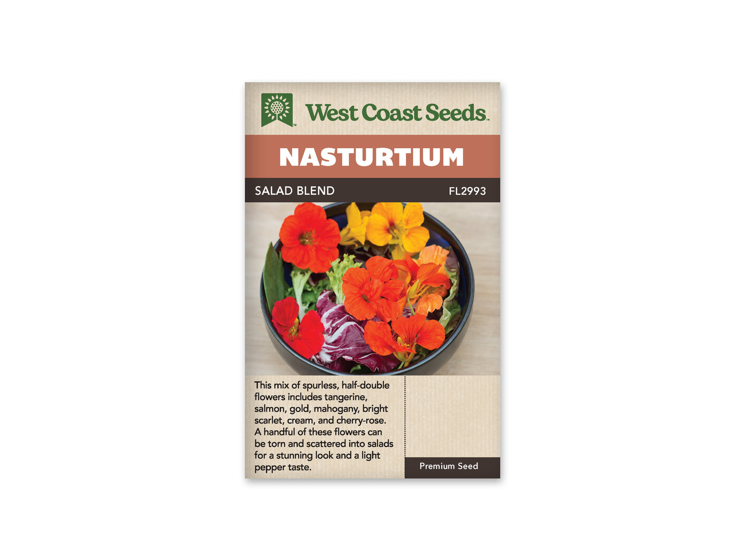 Nasturtiums “Salad Blend” West Coast Seeds