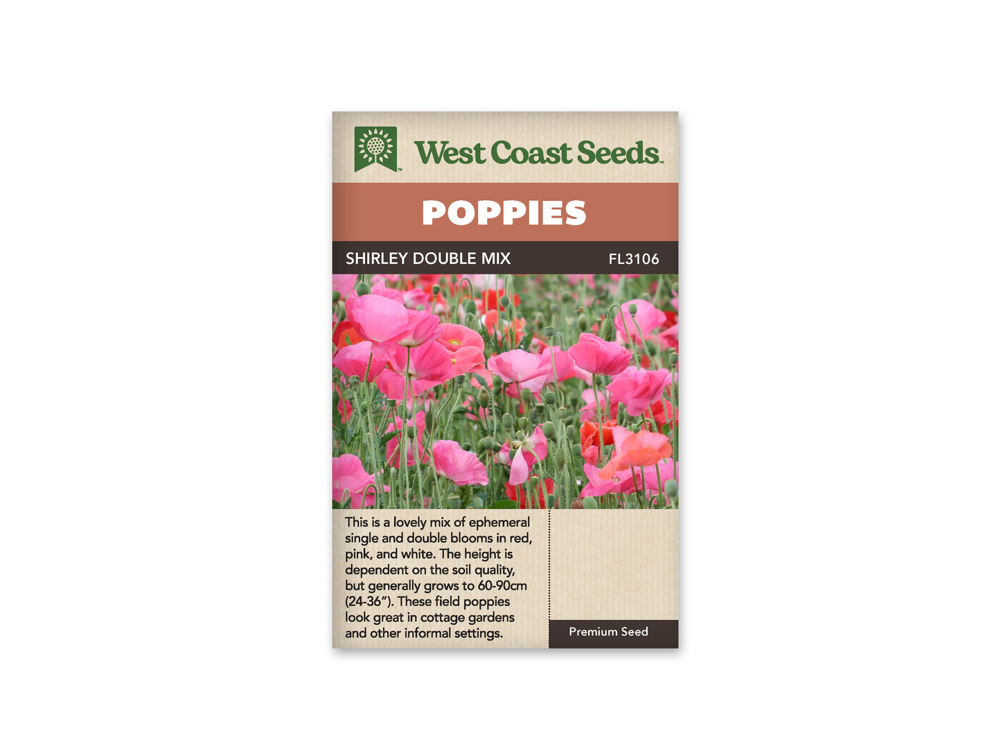 Poppies "Shirley Double Mix" West Coast Seeds