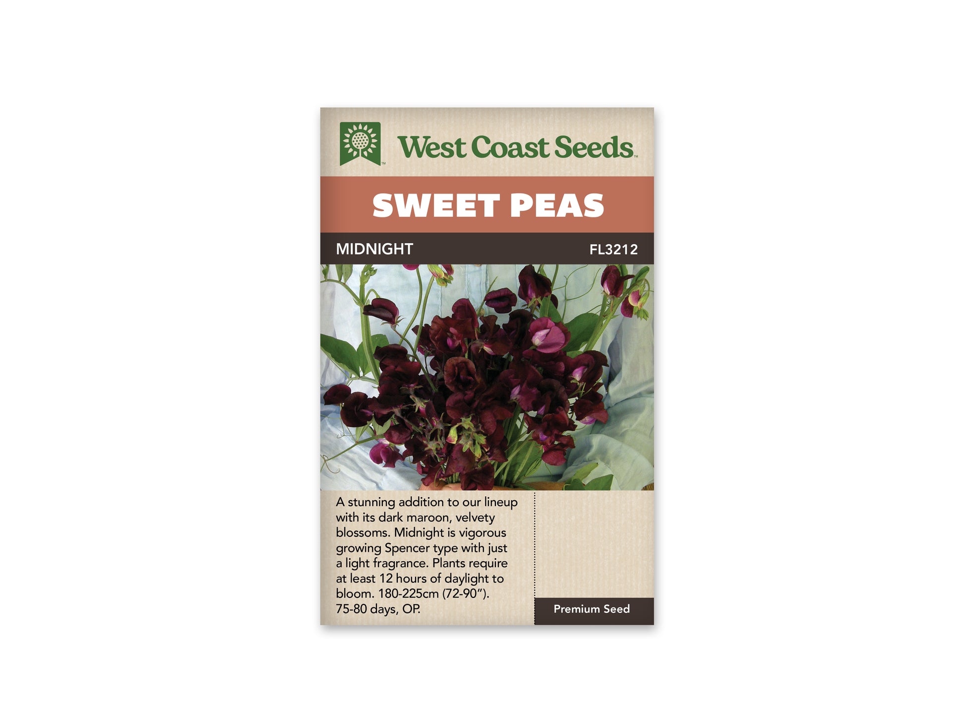 Sweet Peas "Midnight" West Coast Seeds