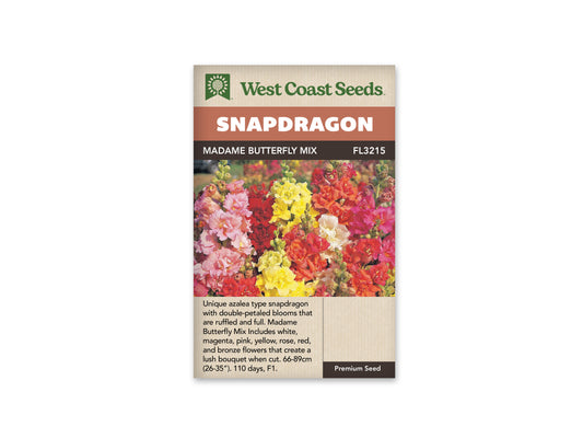 Snapdragon "Madame Butterfly Mix F1" West Coast Seeds