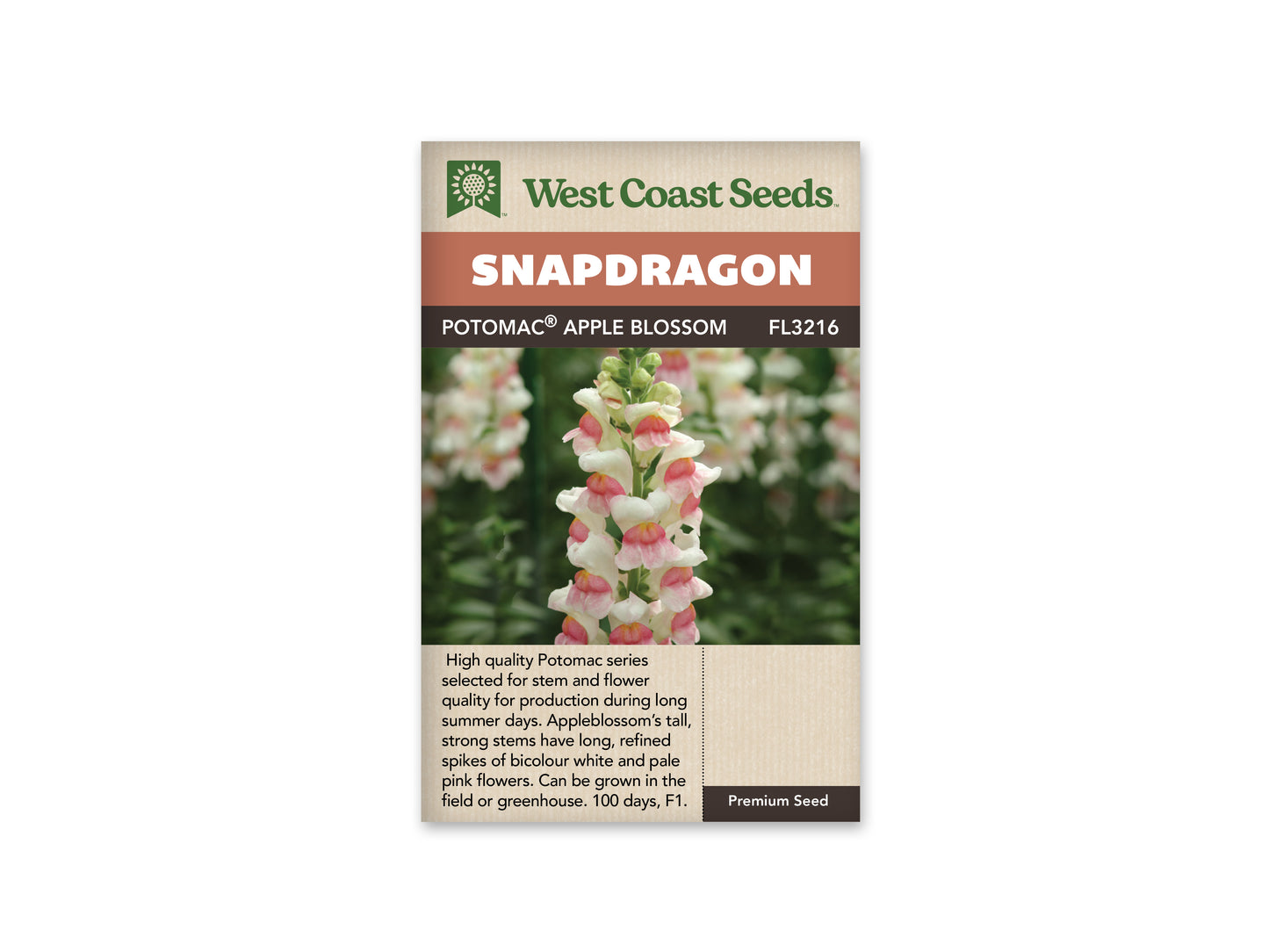 Snapdragon "Potomac Appleblossom F1" West Coast Seeds