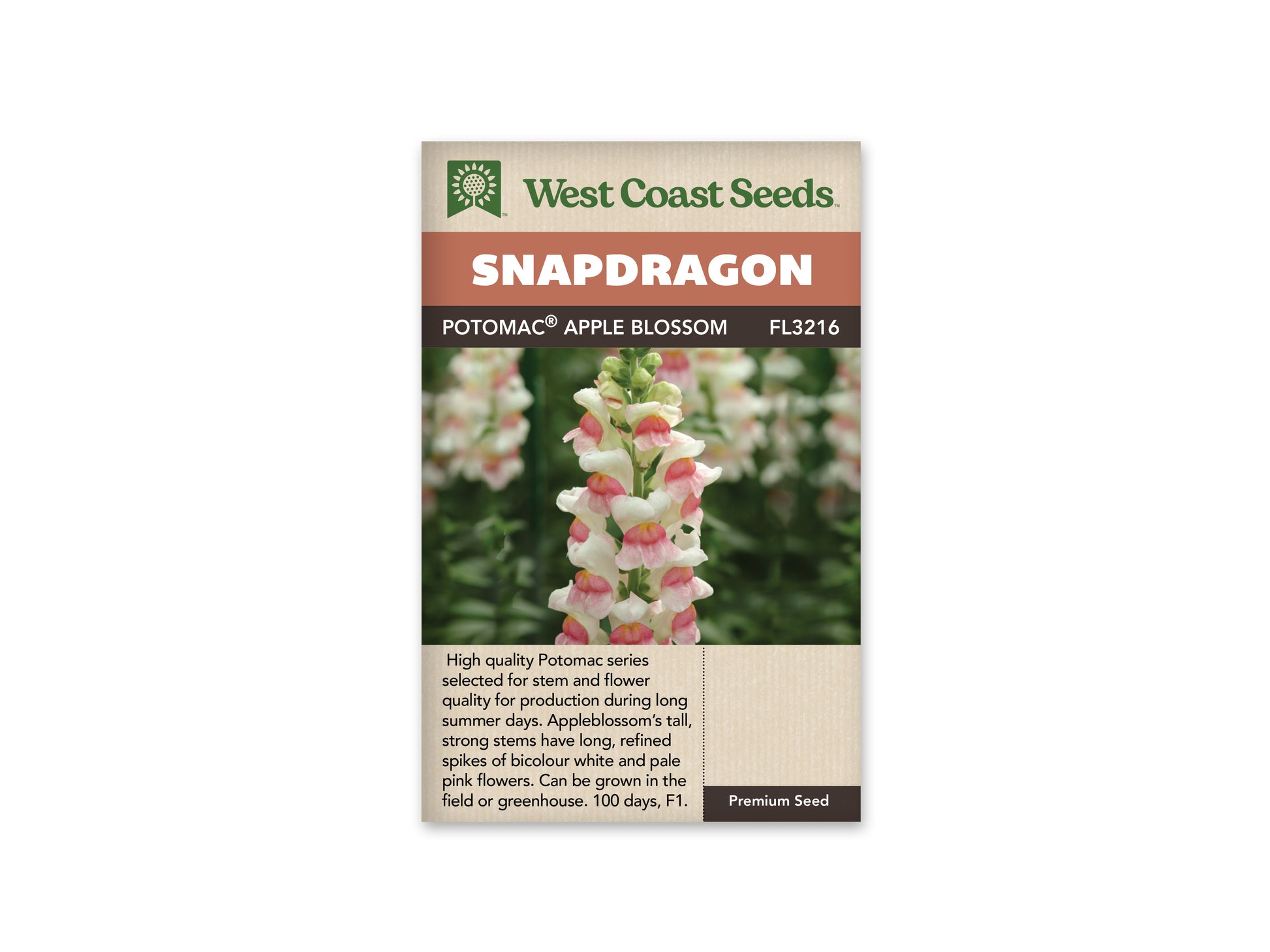 Snapdragon "Potomac Appleblossom F1" West Coast Seeds