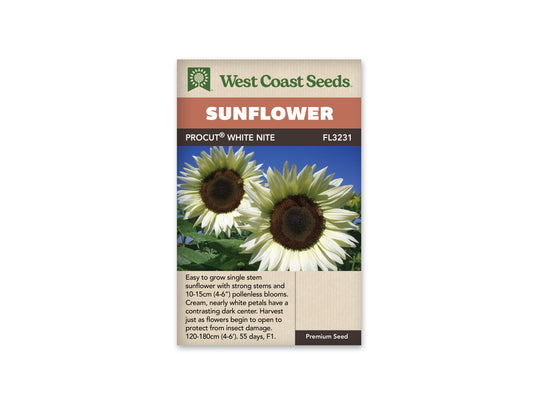 Sunflowers “ProCut White Nite F1” West Coast Seeds