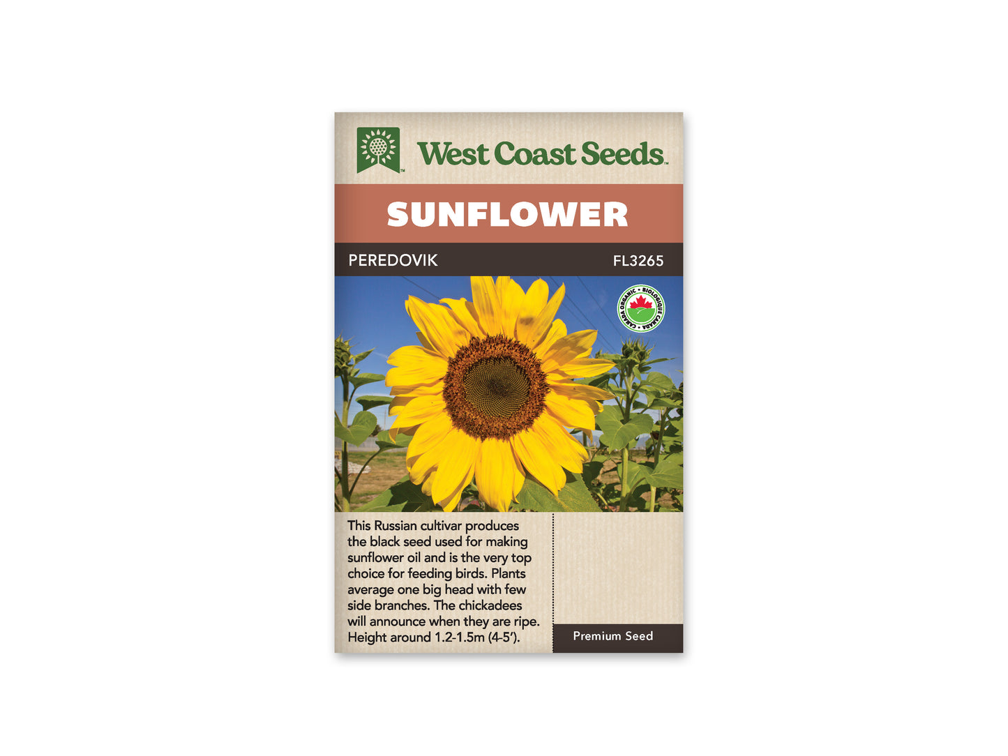 Sunflowers "Peredovik Organic" West Coast Seeds