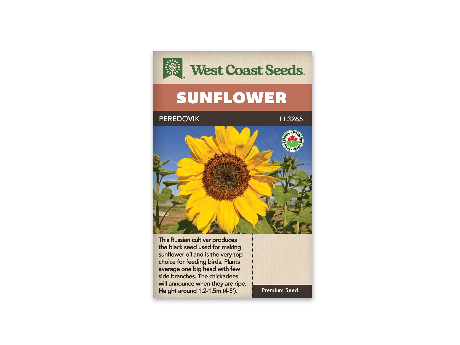 Sunflowers "Peredovik Organic" West Coast Seeds