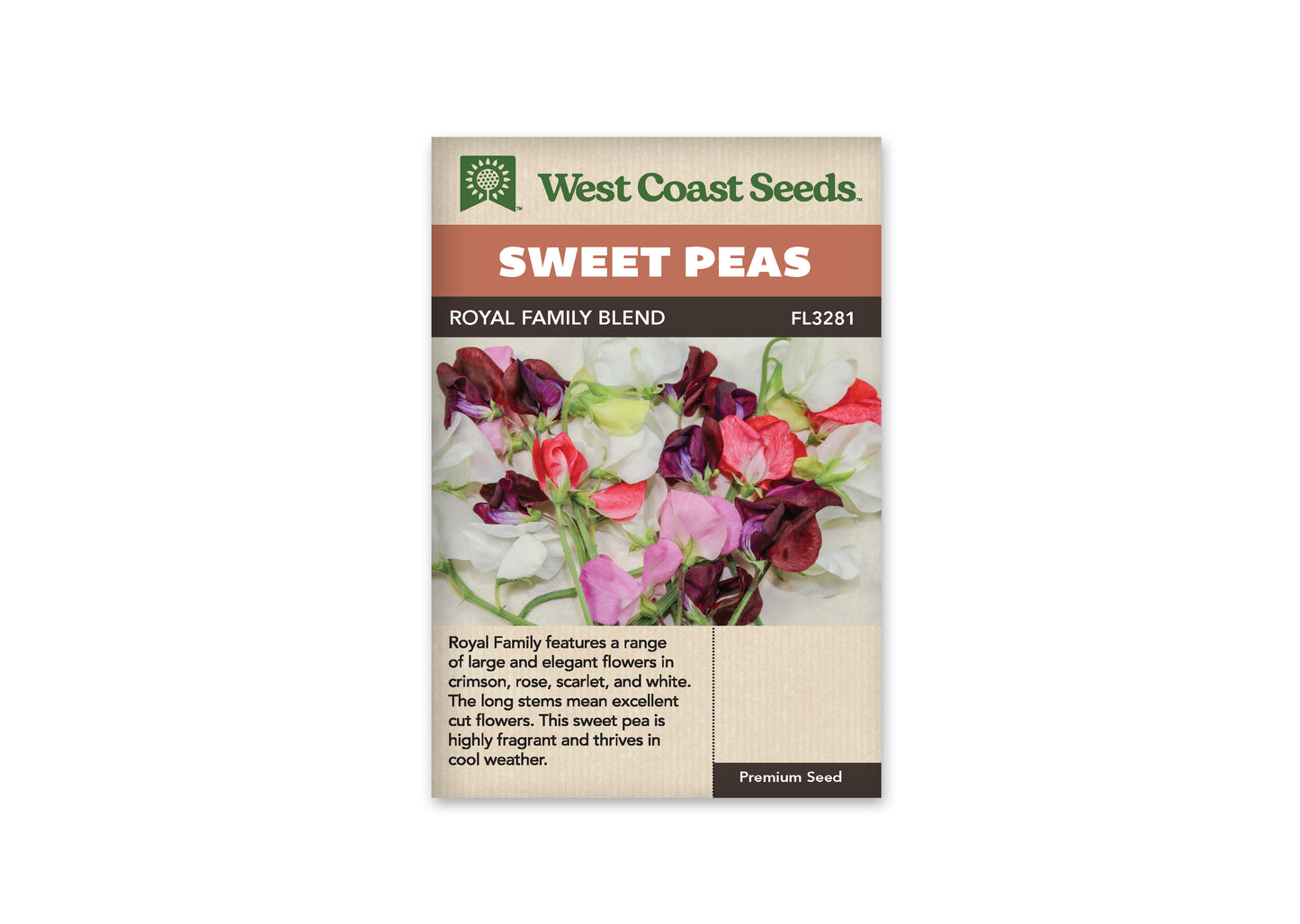 Sweet Peas “Royal Family Blend” West Coast Seeds