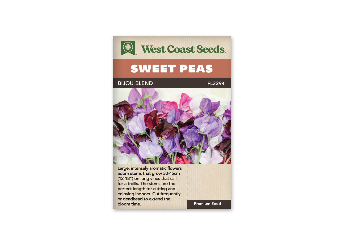 Sweet Peas “Bijou Blend” West Coast Seeds