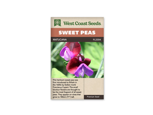 Sweet Peas “Matucana” West Coast Seeds