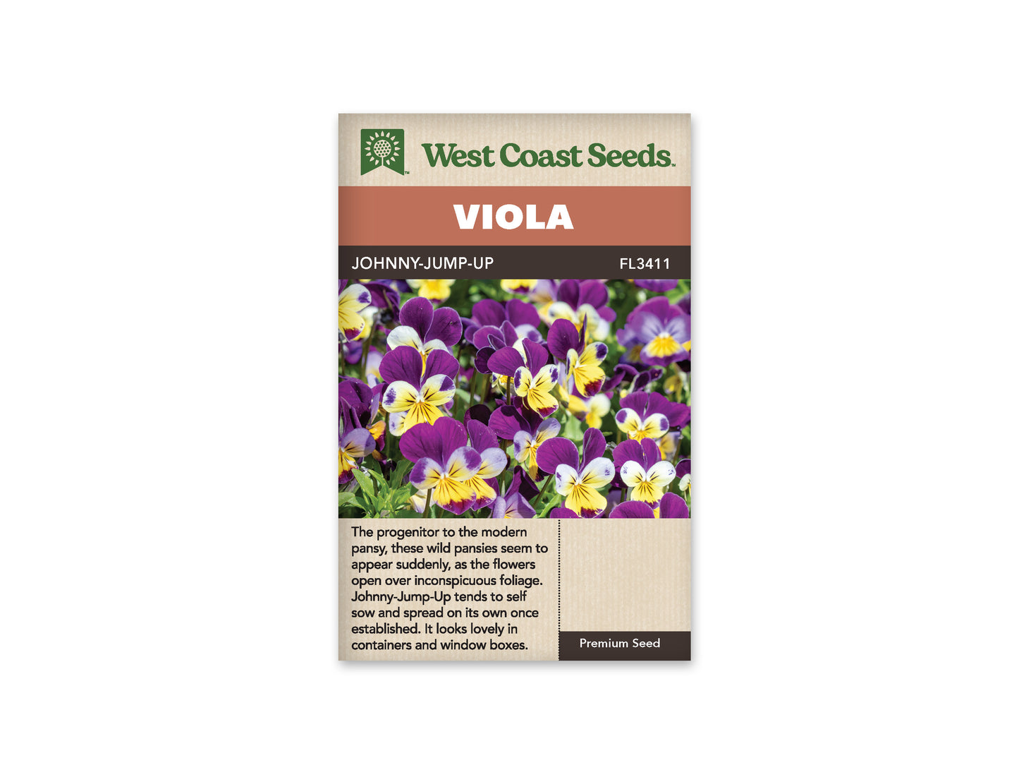 Pansies & Violas "Johnny Jump Up" West Coast Seeds