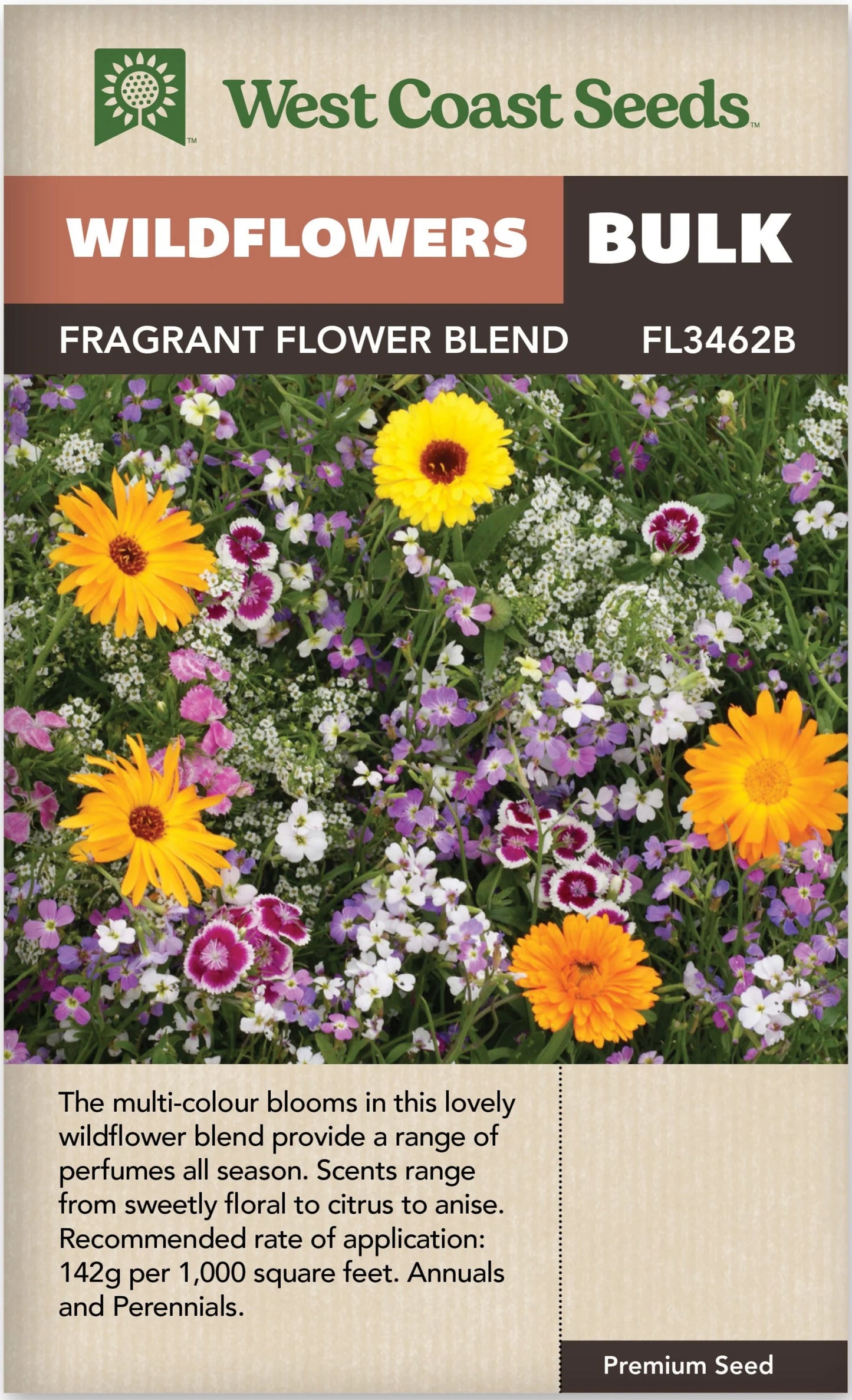 Wildflowers "Fragrant Flower Blend" West Coast Seeds