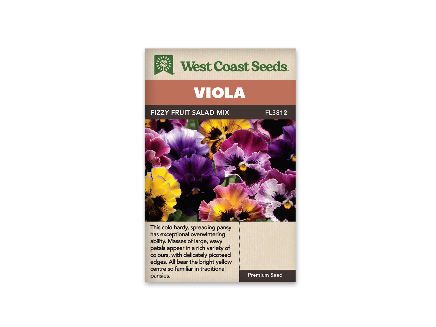 Pansies & Violas "Frizzle Sizzle Mix" West Coast Seeds