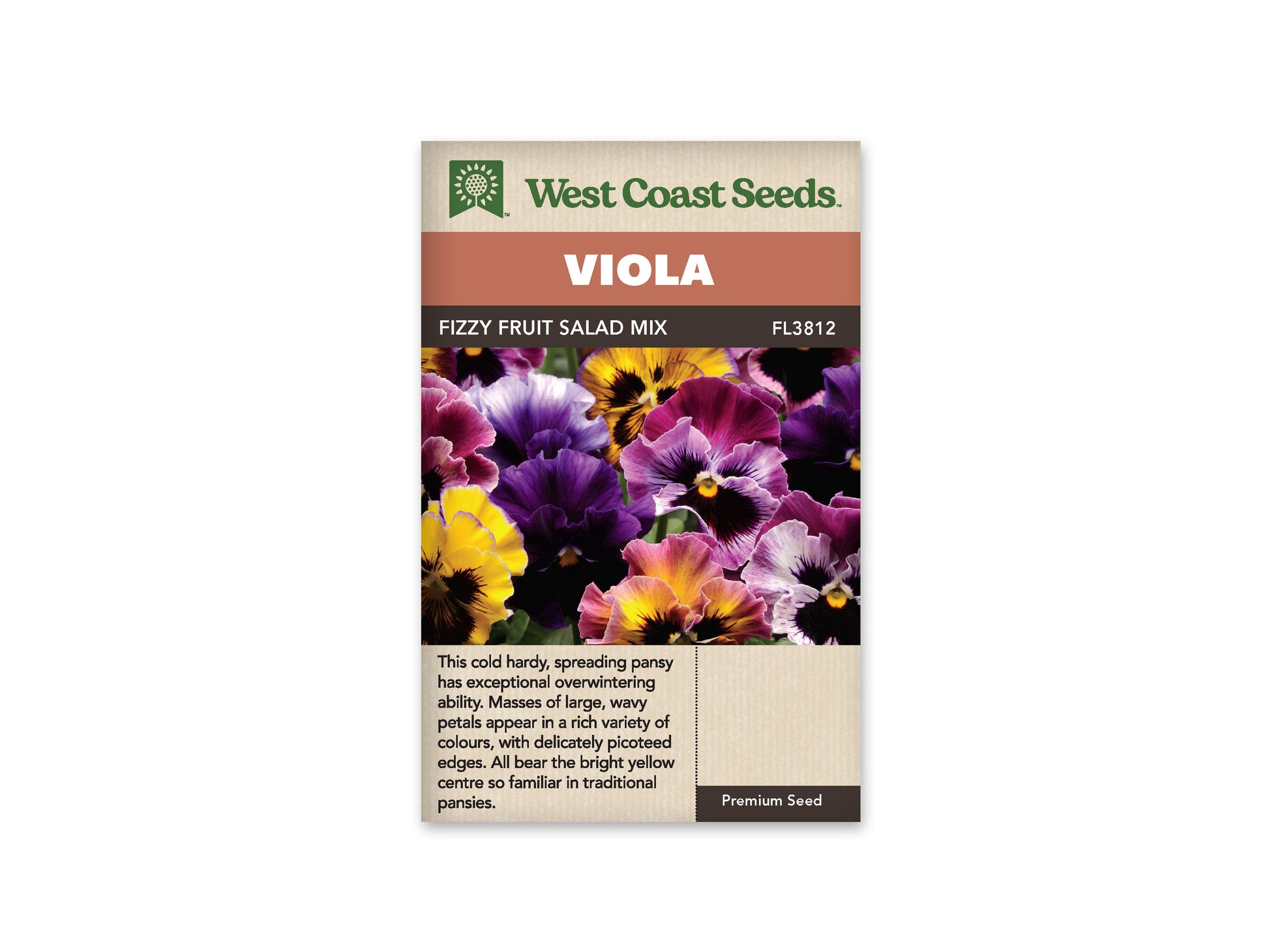 Pansies & Violas "Frizzle Sizzle Mix" West Coast Seeds