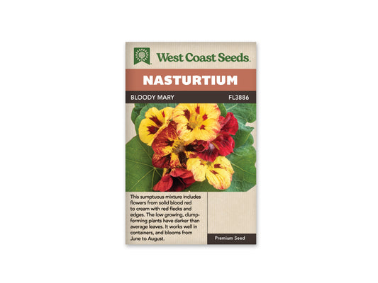 Nasturtiums “Bloody Mary” West Coast Seeds