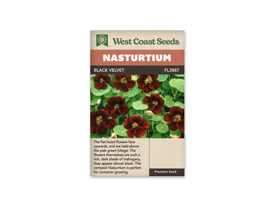 Nasturtiums “Black Velvet” West Coast Seeds