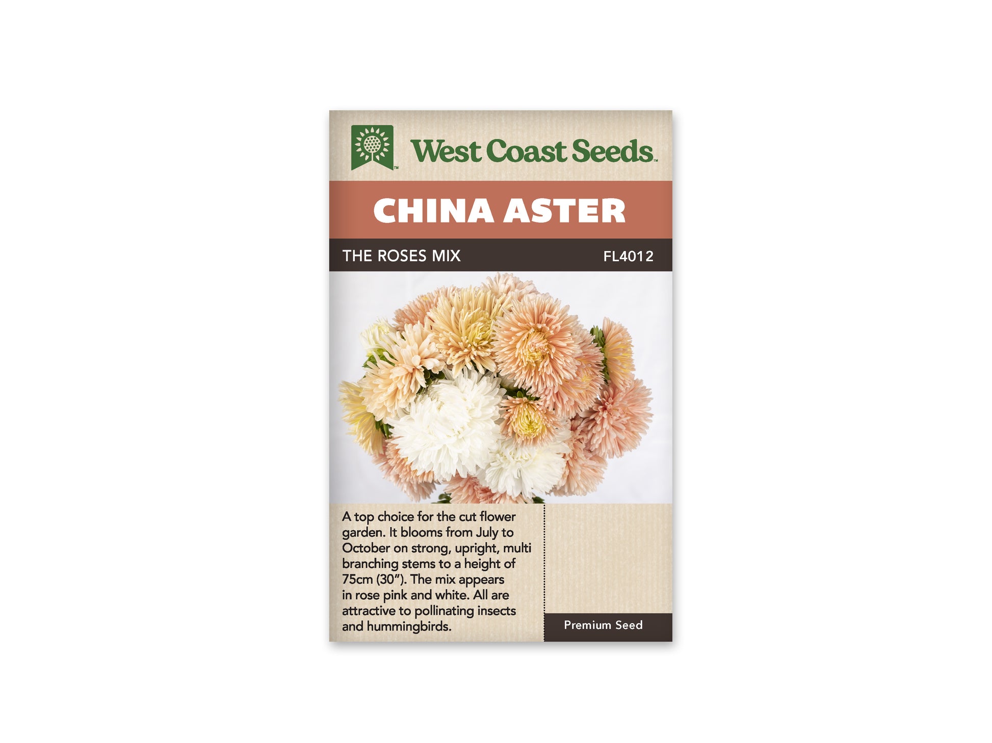 Aster "The Roses Mix" West Coast Seeds