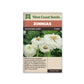 Zinnias “Oklahoma Ivory” West Coast Seeds