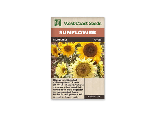 Sunflowers “Incredible” West Coast Seeds