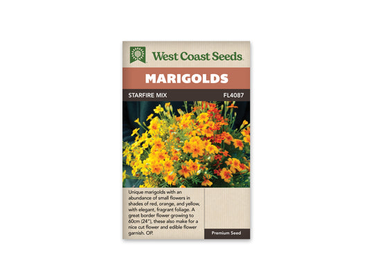 Marigolds “Starfire Mix” West Coast Seeds