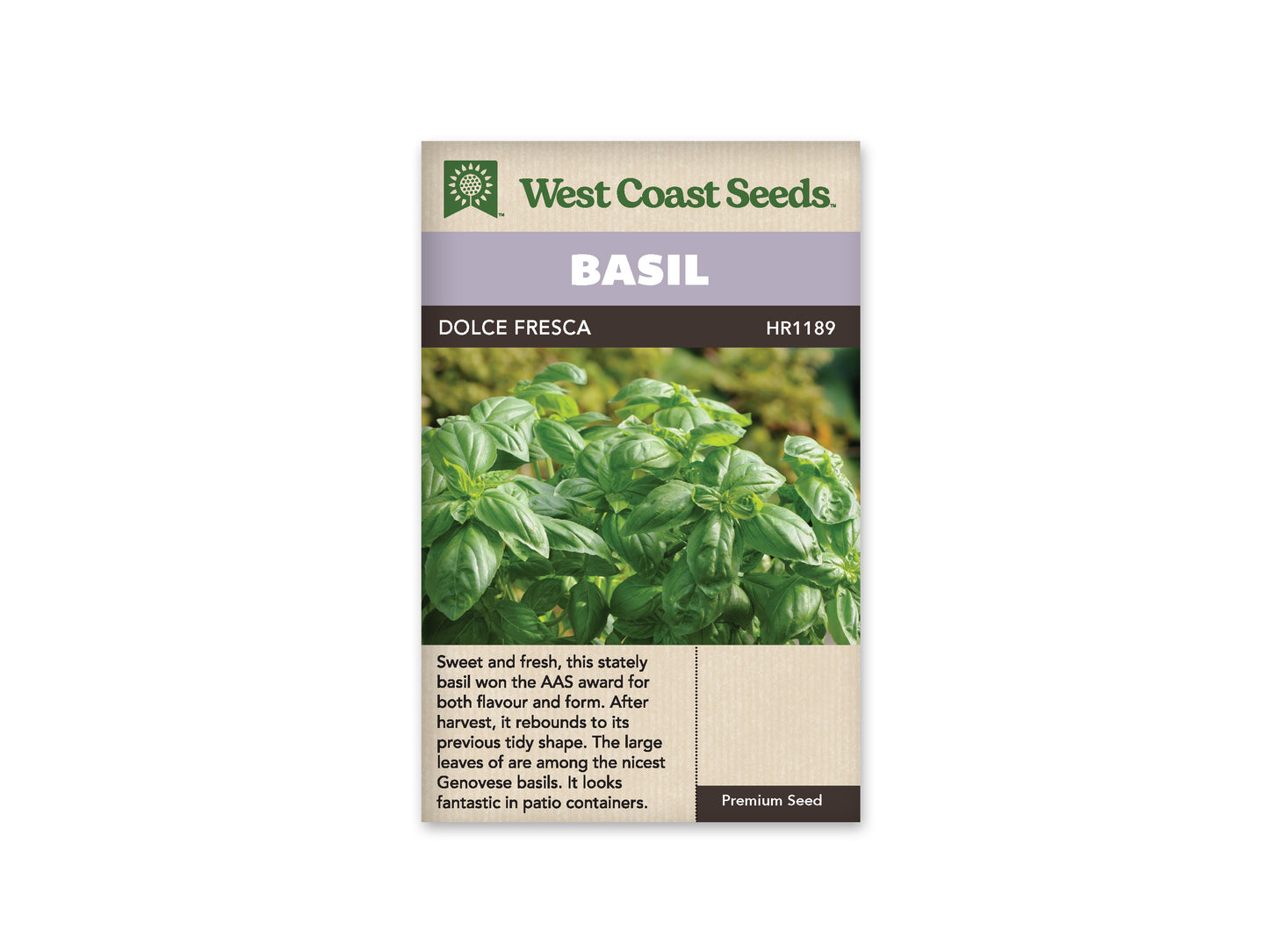 Basil "Dolce Fresca" West Coast Seeds