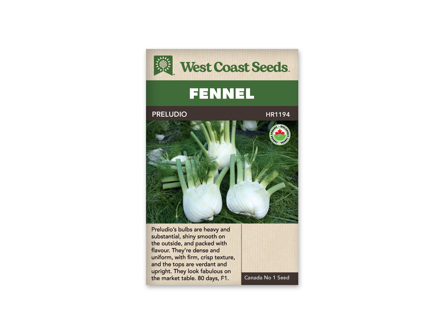 Fennel “Preludio F1 Organic” West Coast Seeds