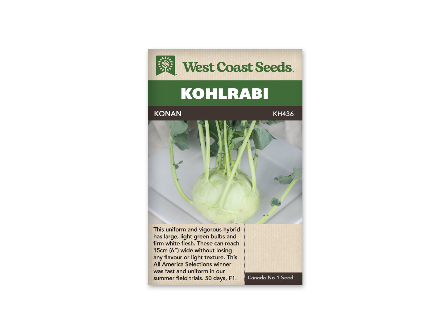 Kohlrabi "Konan F1 Coated" West Coast Seeds