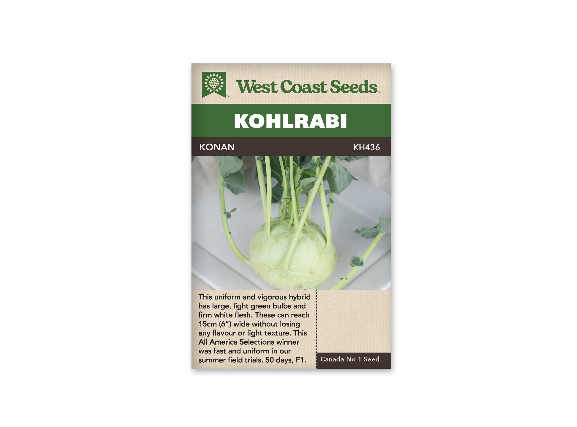 Kohlrabi "Konan F1 Coated" West Coast Seeds