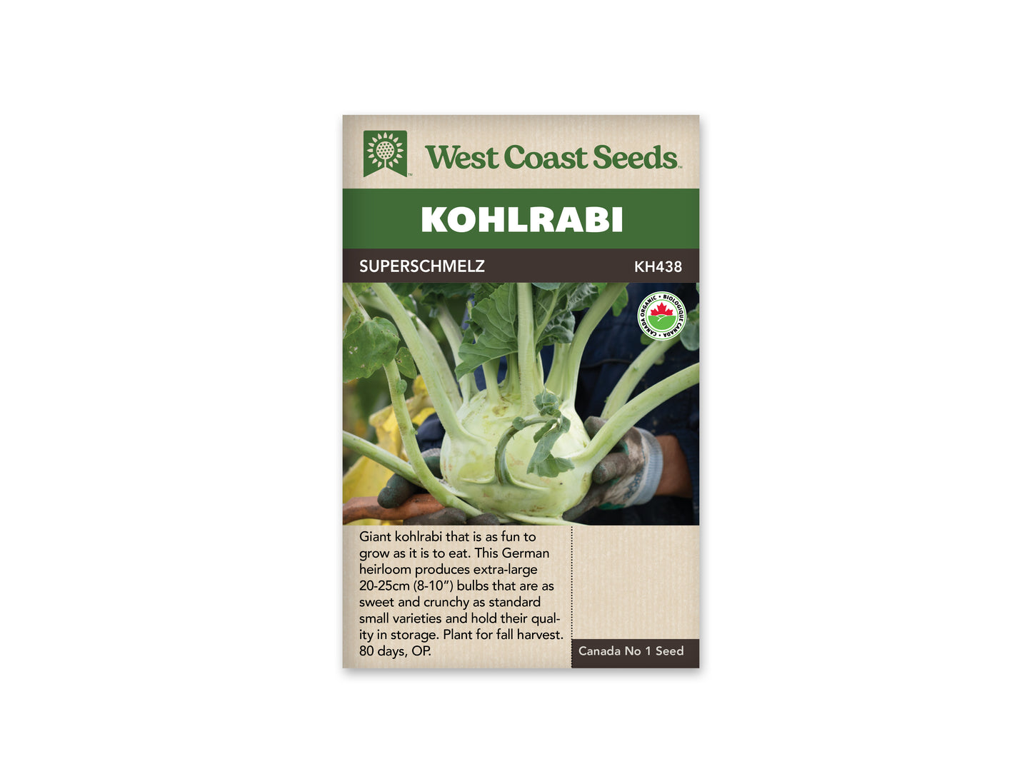 Kohlrabi “Superschmelz Organic” West Coast Seeds
