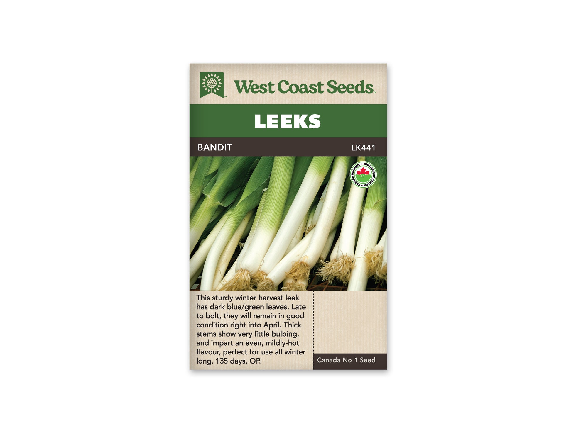 Leeks "Bandit Coated Organic" West Coast Seeds