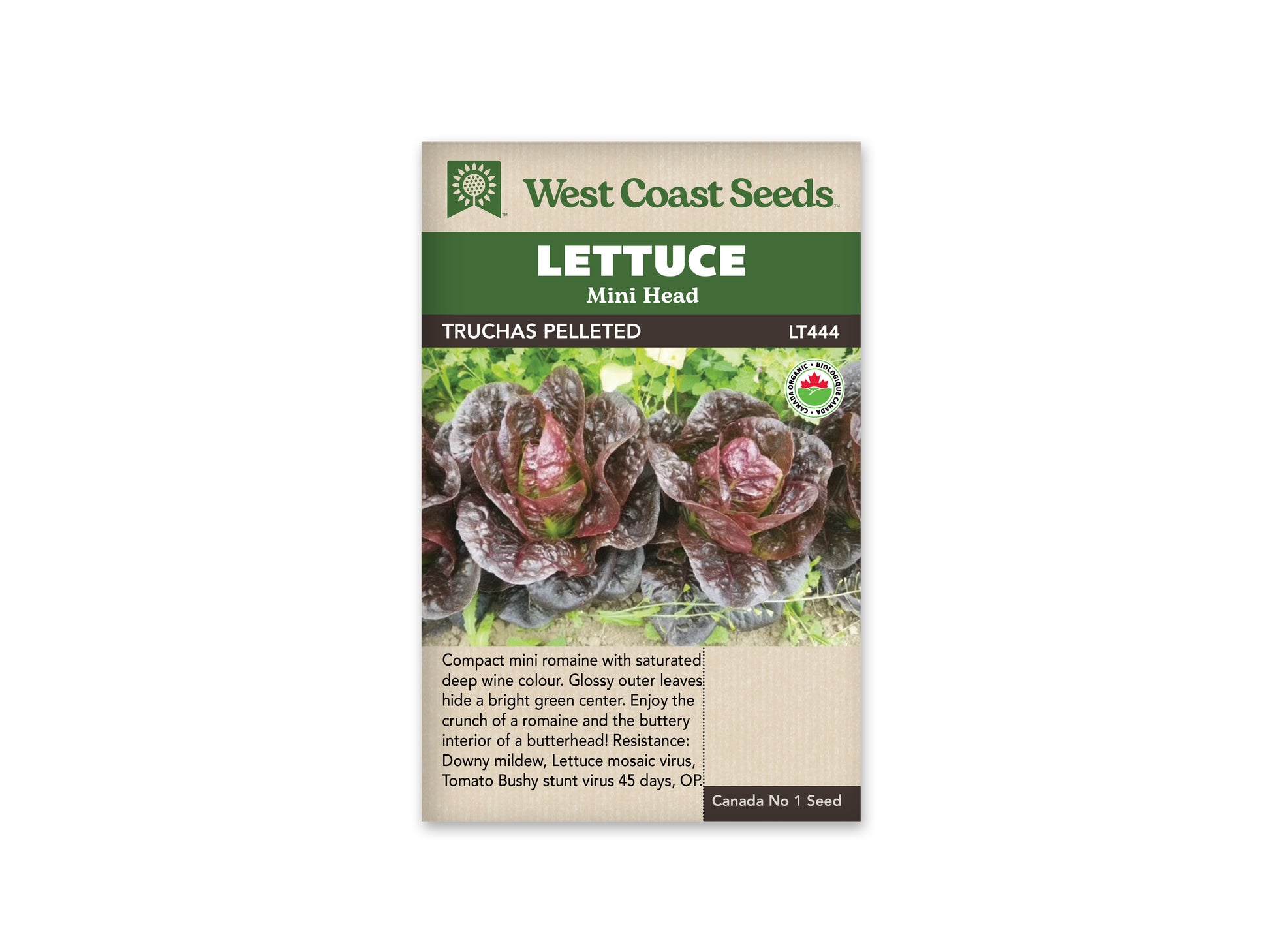 Lettuce "Truchas Pelleted Organic" West Coast Seeds