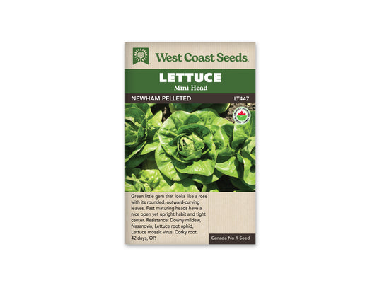 Lettuce "Newham Pelleted Organic" West Coast Seeds