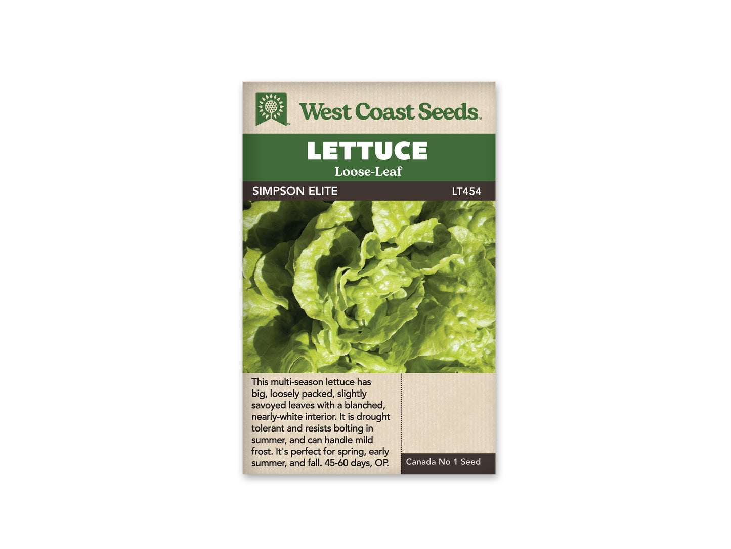 Lettuce "Simpson Elite" West Coast Seeds