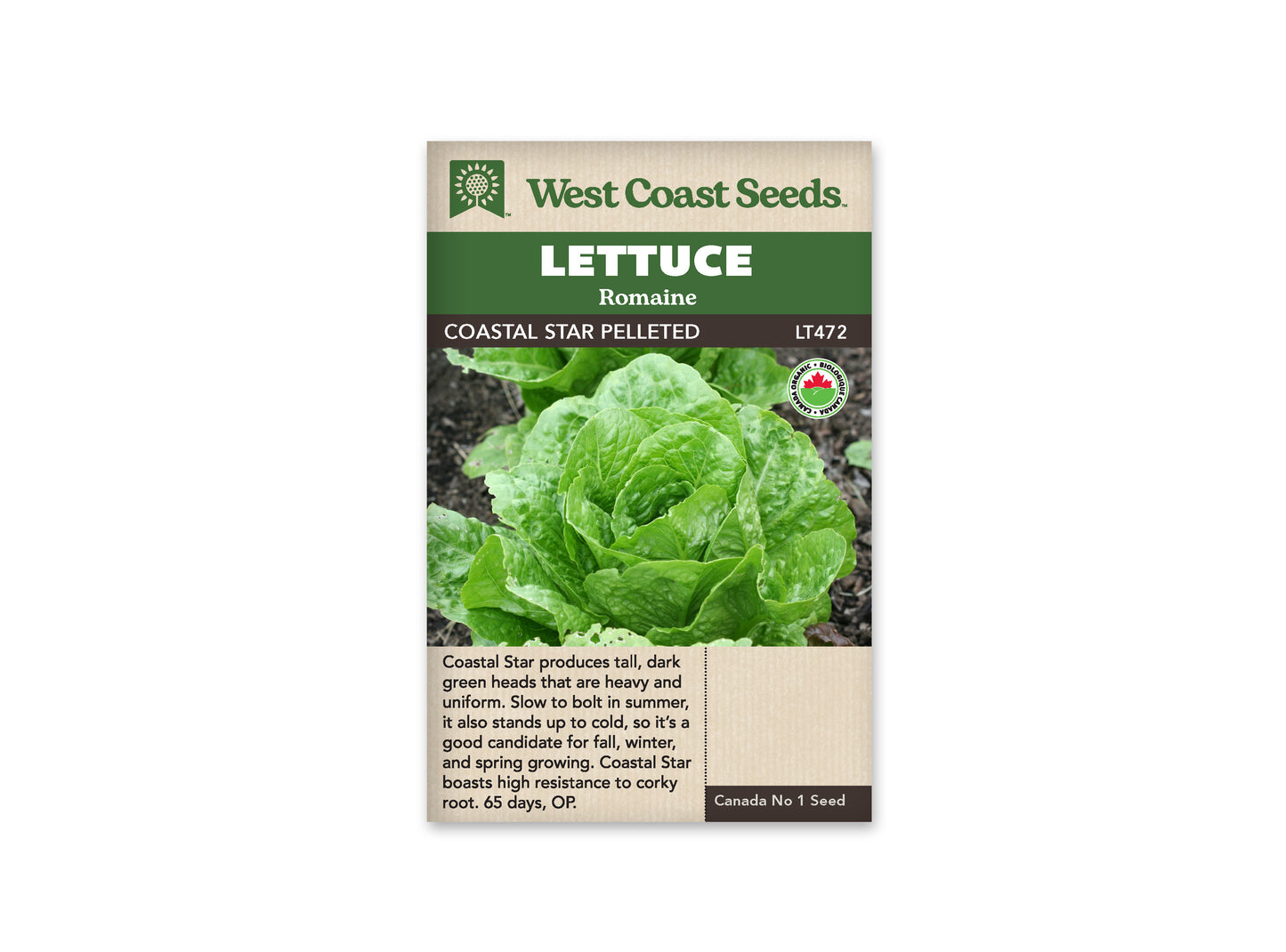Lettuce “Coastal Star Pelleted Organic” West Coast Seeds