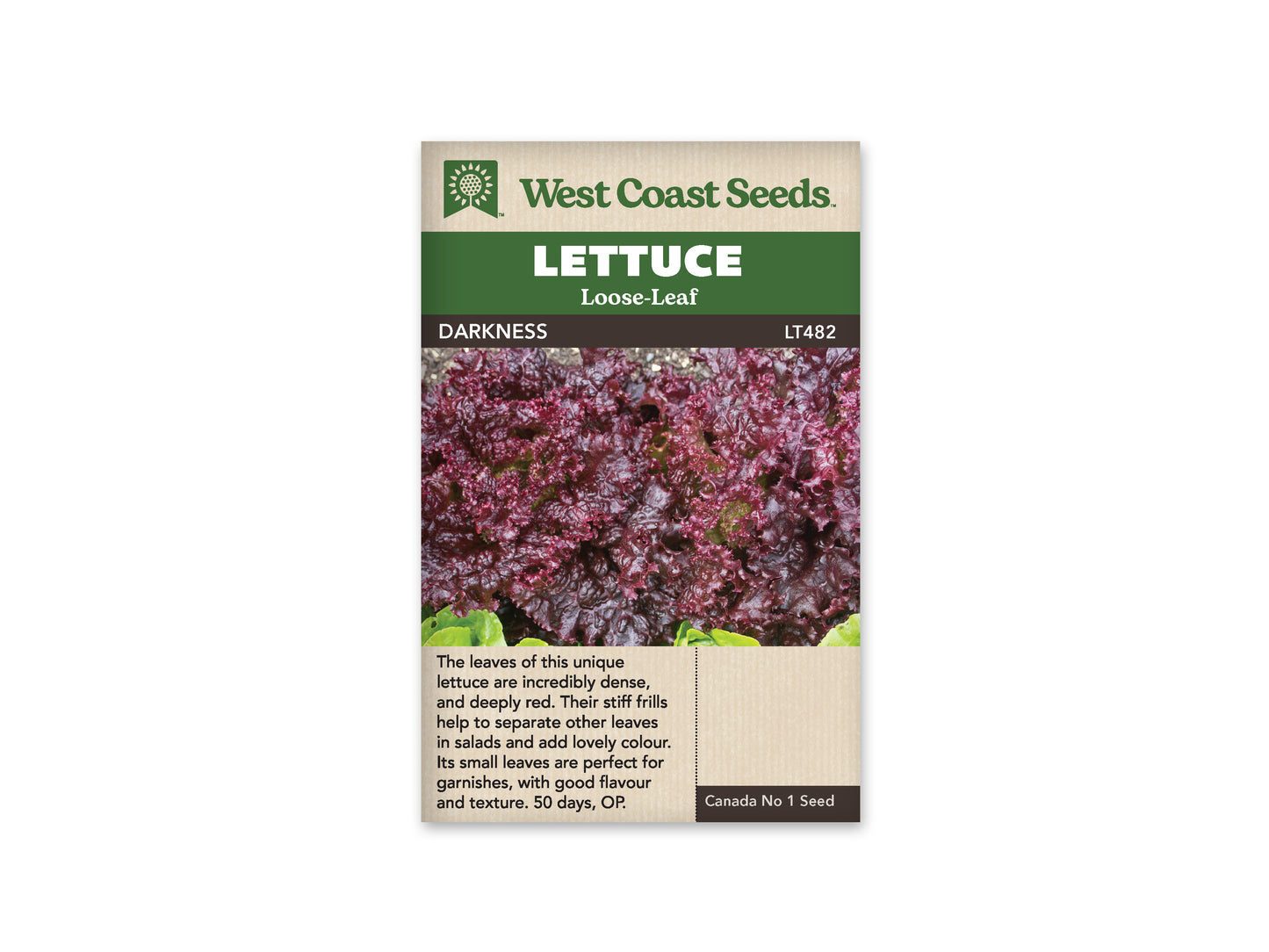 Lettuce "Darkness" West Coast Seeds