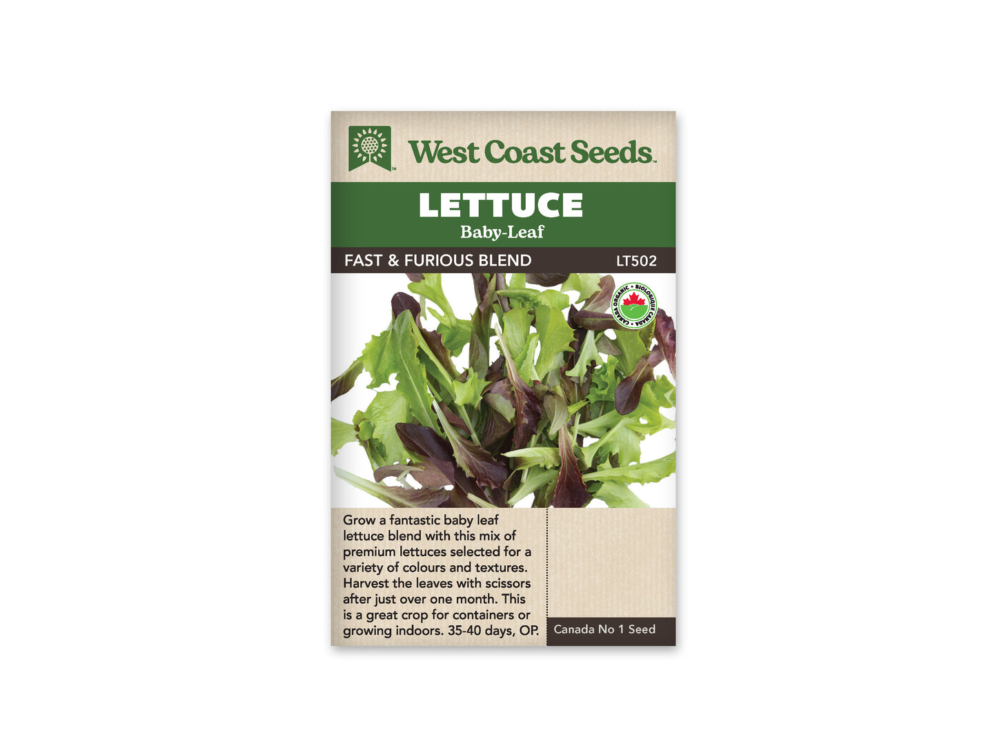 Lettuce “Fast and Furious Blend Organic” West Coast Seeds
