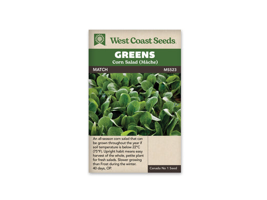 Corn Salad (Mache) “Match” West Coast Seeds