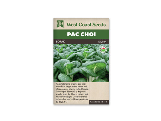 Pac Choi "Bopak F1 Organic" West Coast Seeds