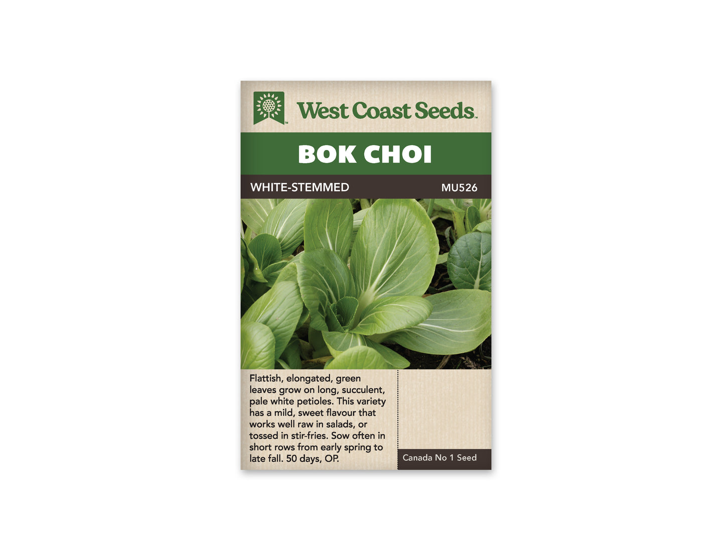 Pac Choi "White-Stemmed Pac Choi" West Coast Seeds
