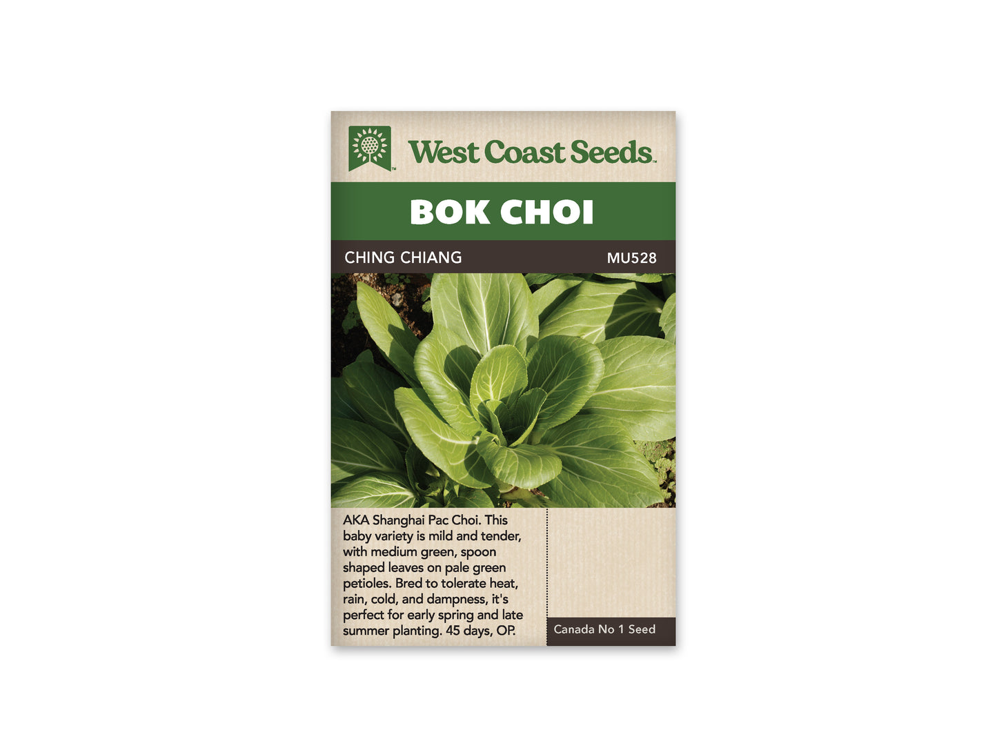 Pac Choi "Ching Chiang Shanghai" West Coast Seeds