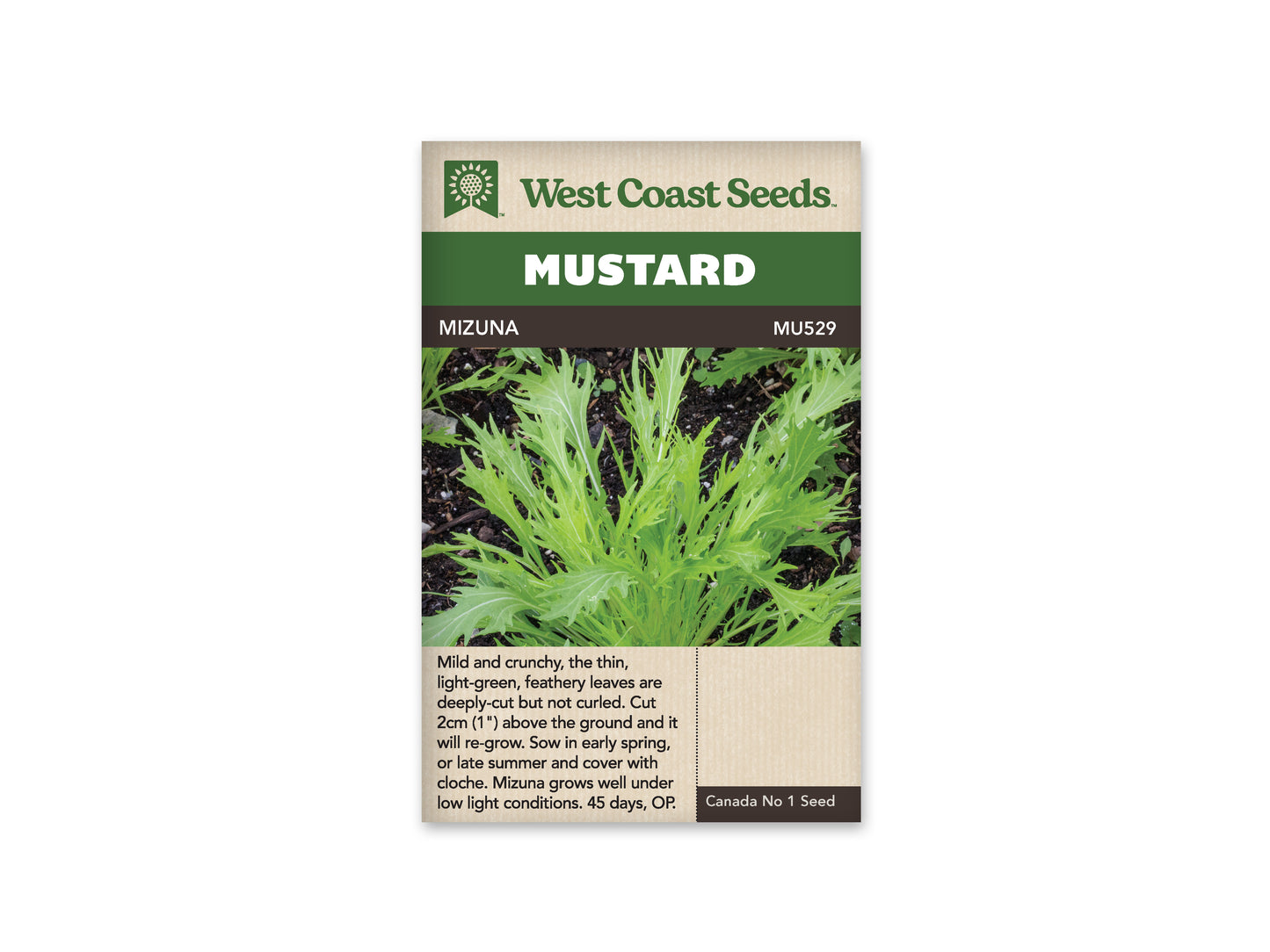 Greens "Mizuna" West Coast Seeds