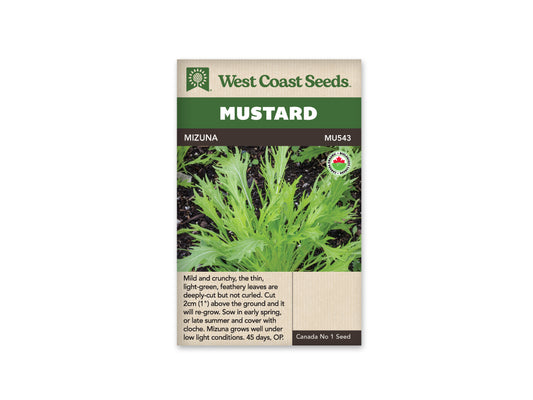 Greens “Mizuna Organic” West Coast Seeds