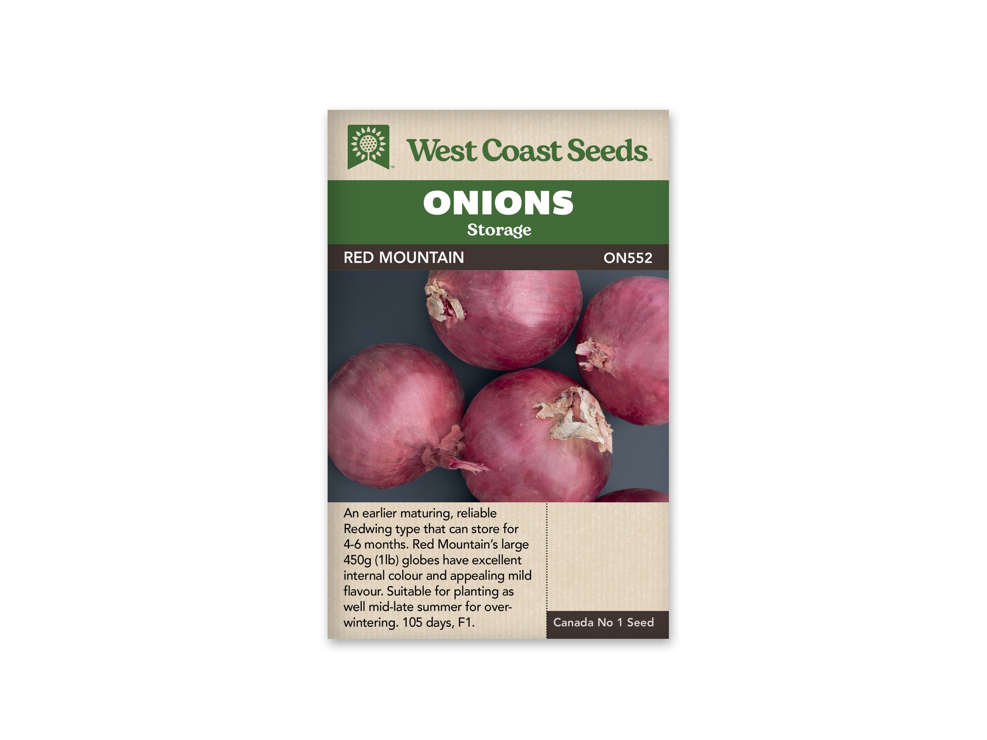 Onions “Red Mountain F1” West Coast Seeds