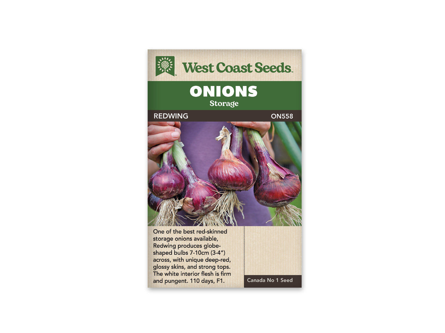 Onions "Redwing F1 Coated" West Coast Seeds