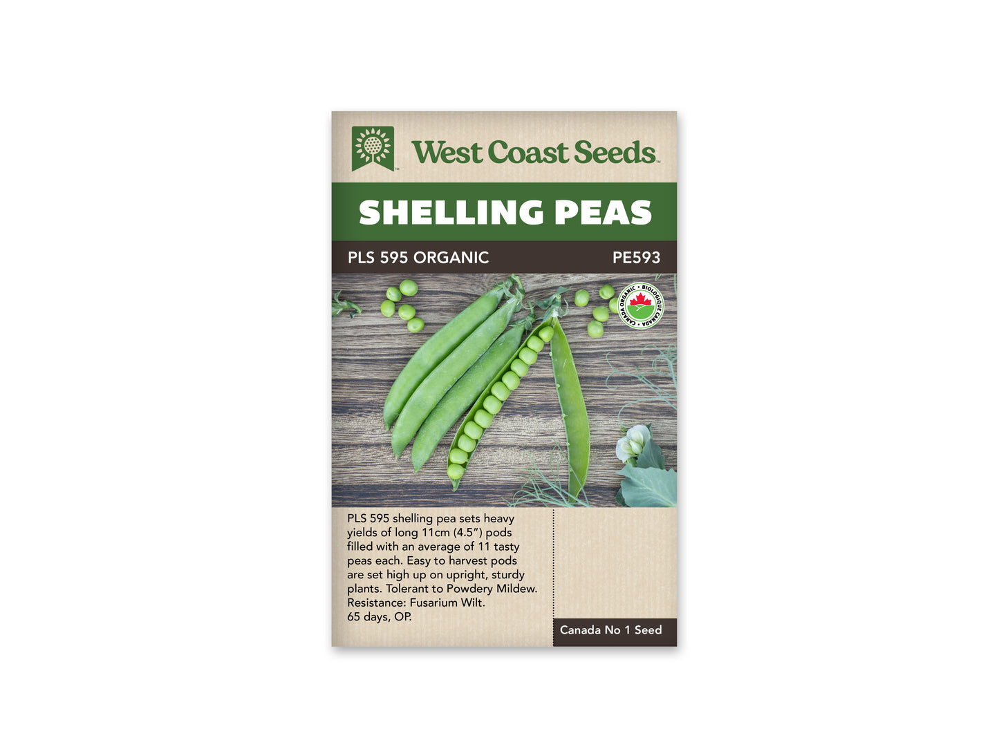 Peas “PLS 595 Organic” West Coast Seeds