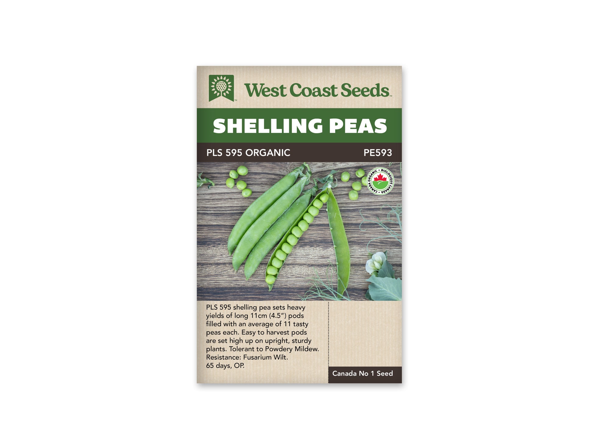 Peas “PLS 595 Organic” West Coast Seeds