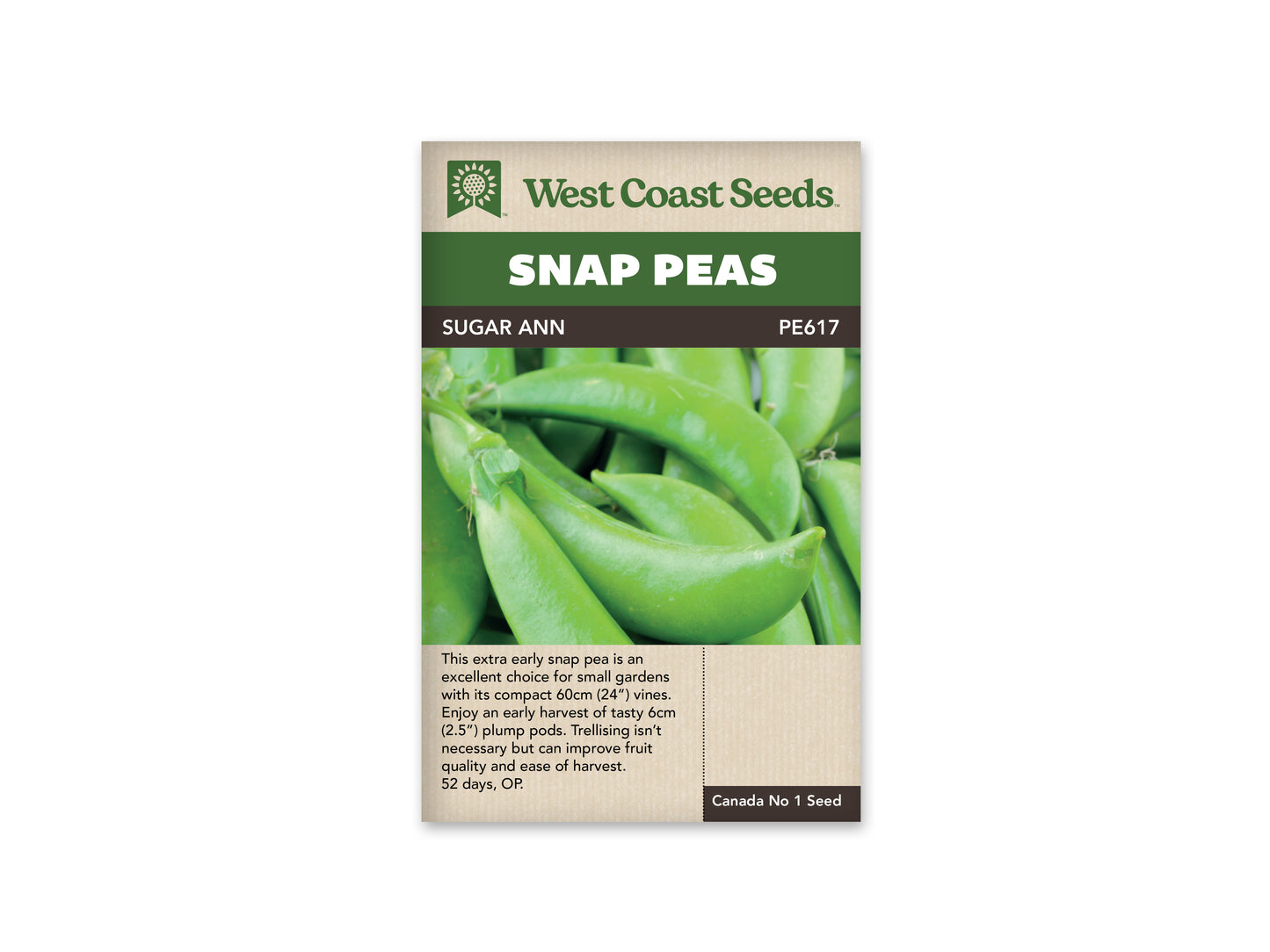 Peas “Sugar Ann” West Coast Seeds