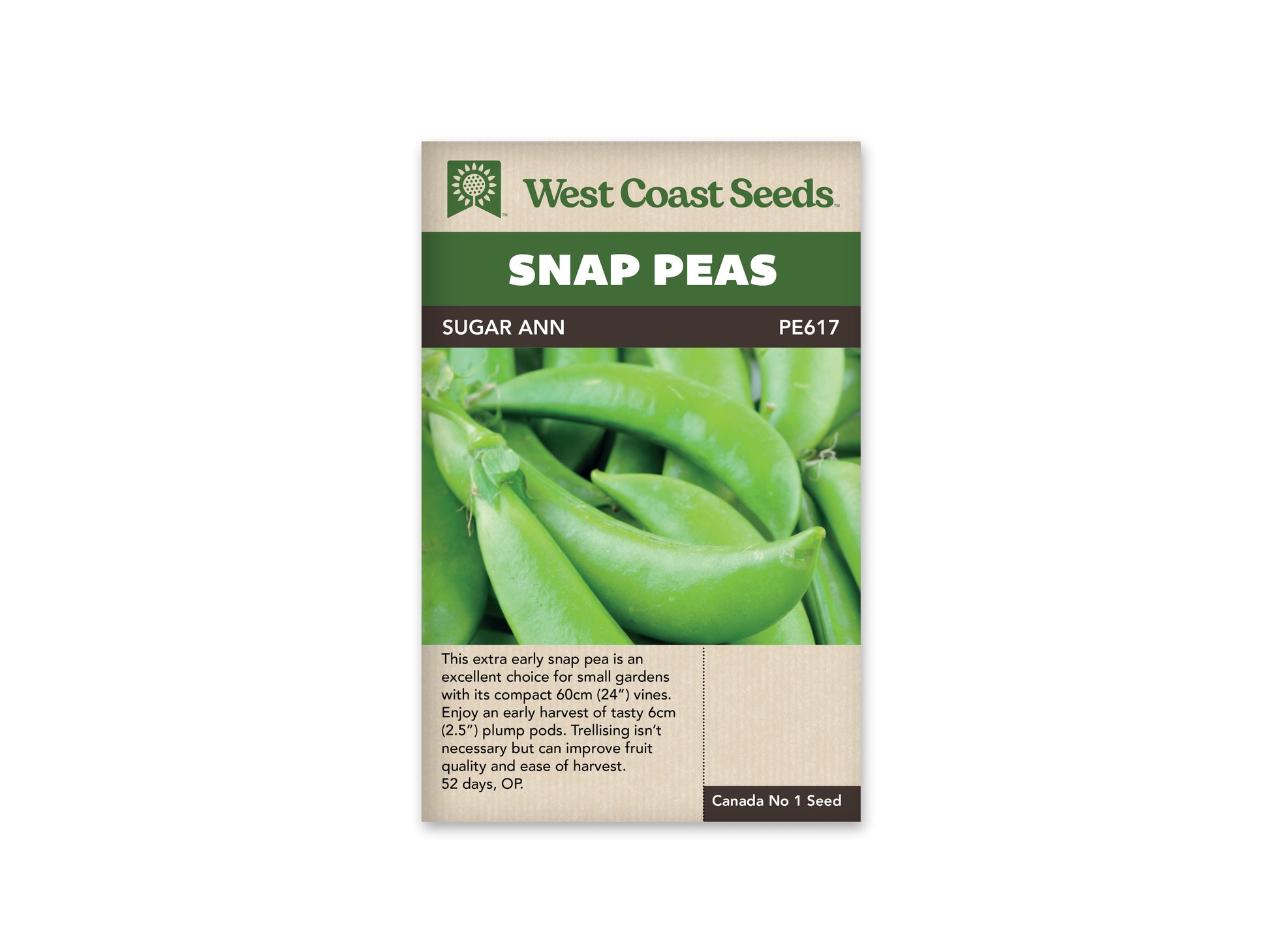 Peas “Sugar Ann” West Coast Seeds